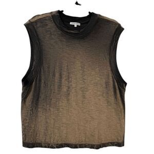 Cotton Citizen Tokyo Muscle Tee Tan Black Ombre Tie Dye Oversized Boxy Small